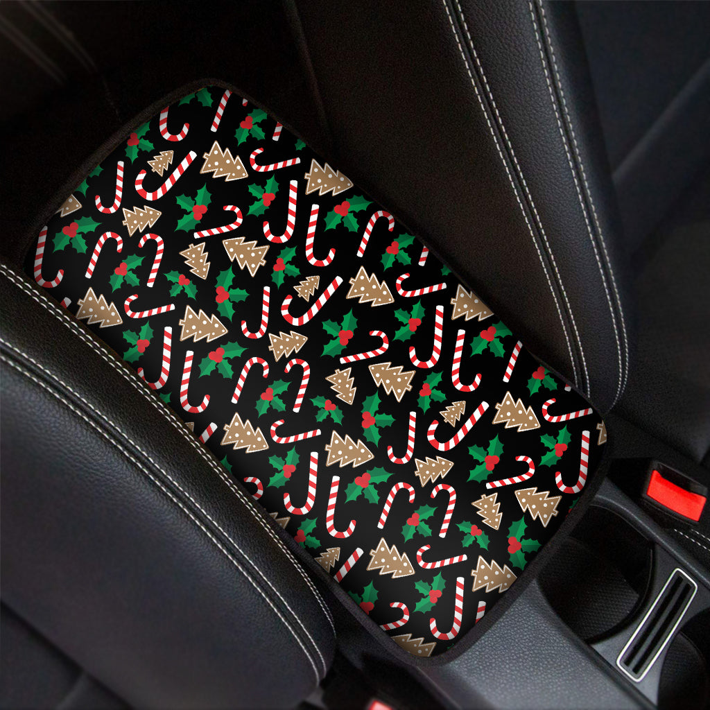 Christmas Cookie And Candy Pattern Print Car Center Console Cover