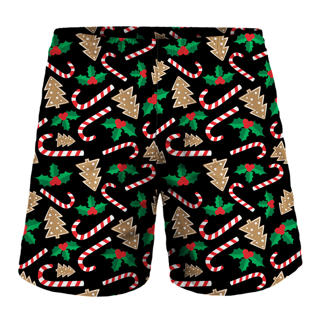 Christmas Cookie And Candy Pattern Print Men's Shorts