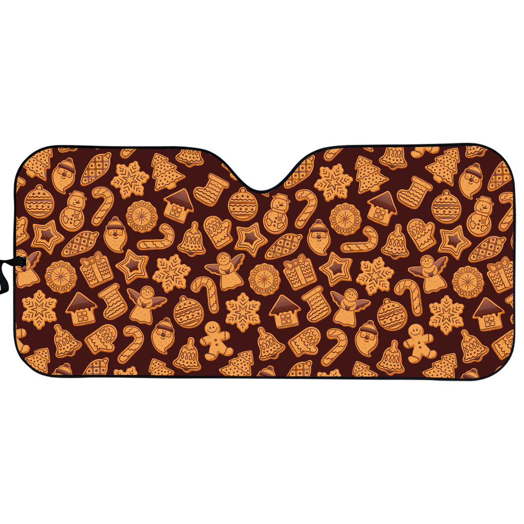 Christmas Cookies Pattern Print Car Sun Shade