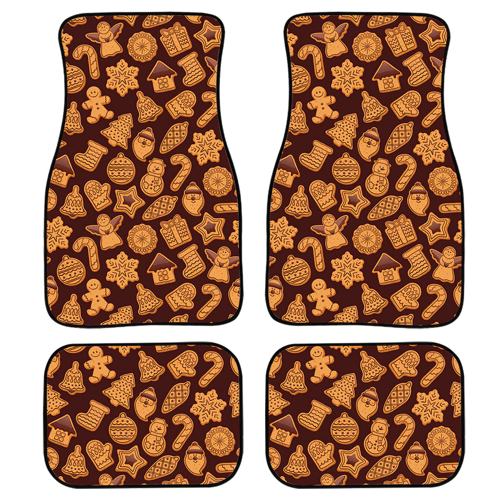 Christmas Cookies Pattern Print Front and Back Car Floor Mats