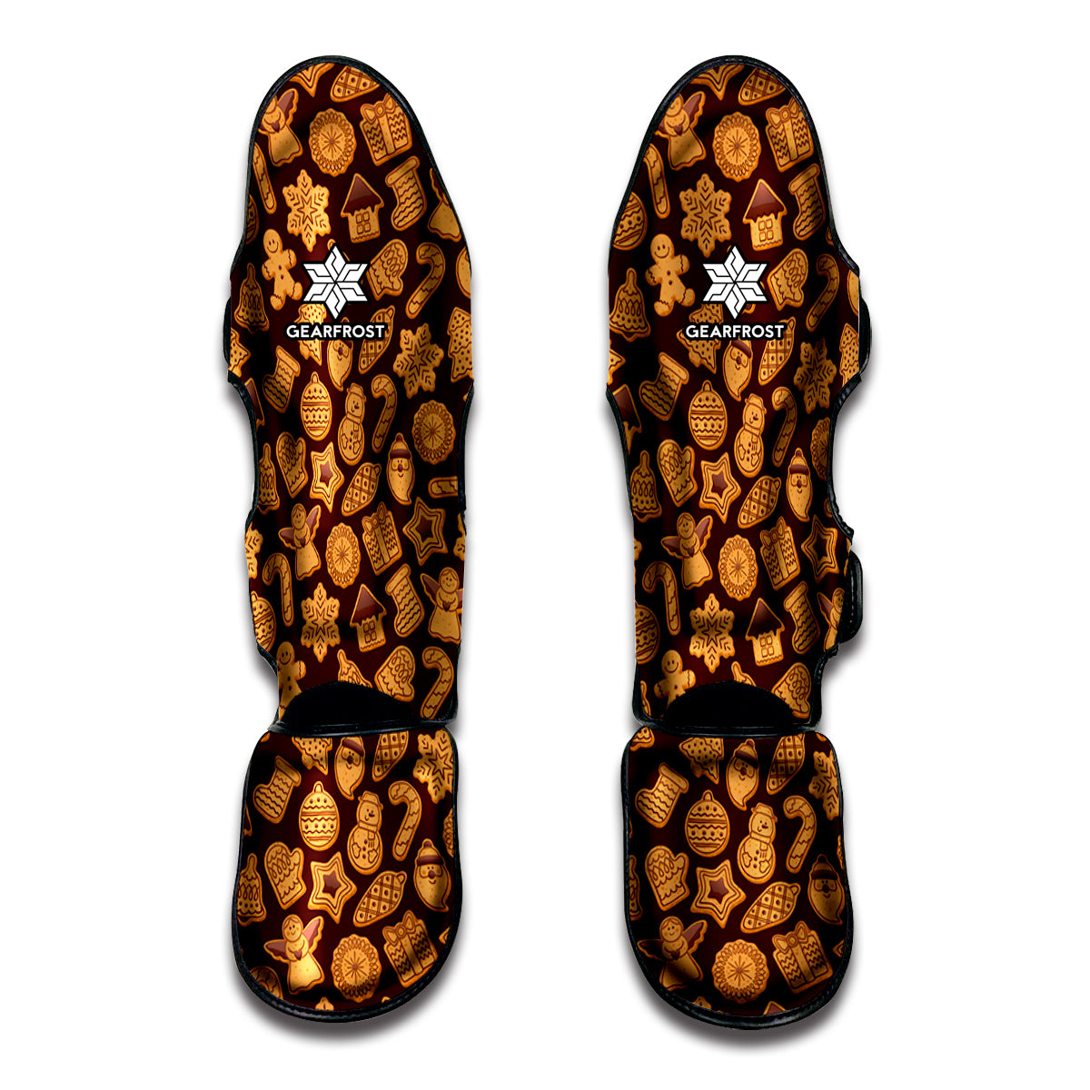 Christmas Cookies Pattern Print Muay Thai Shin Guards