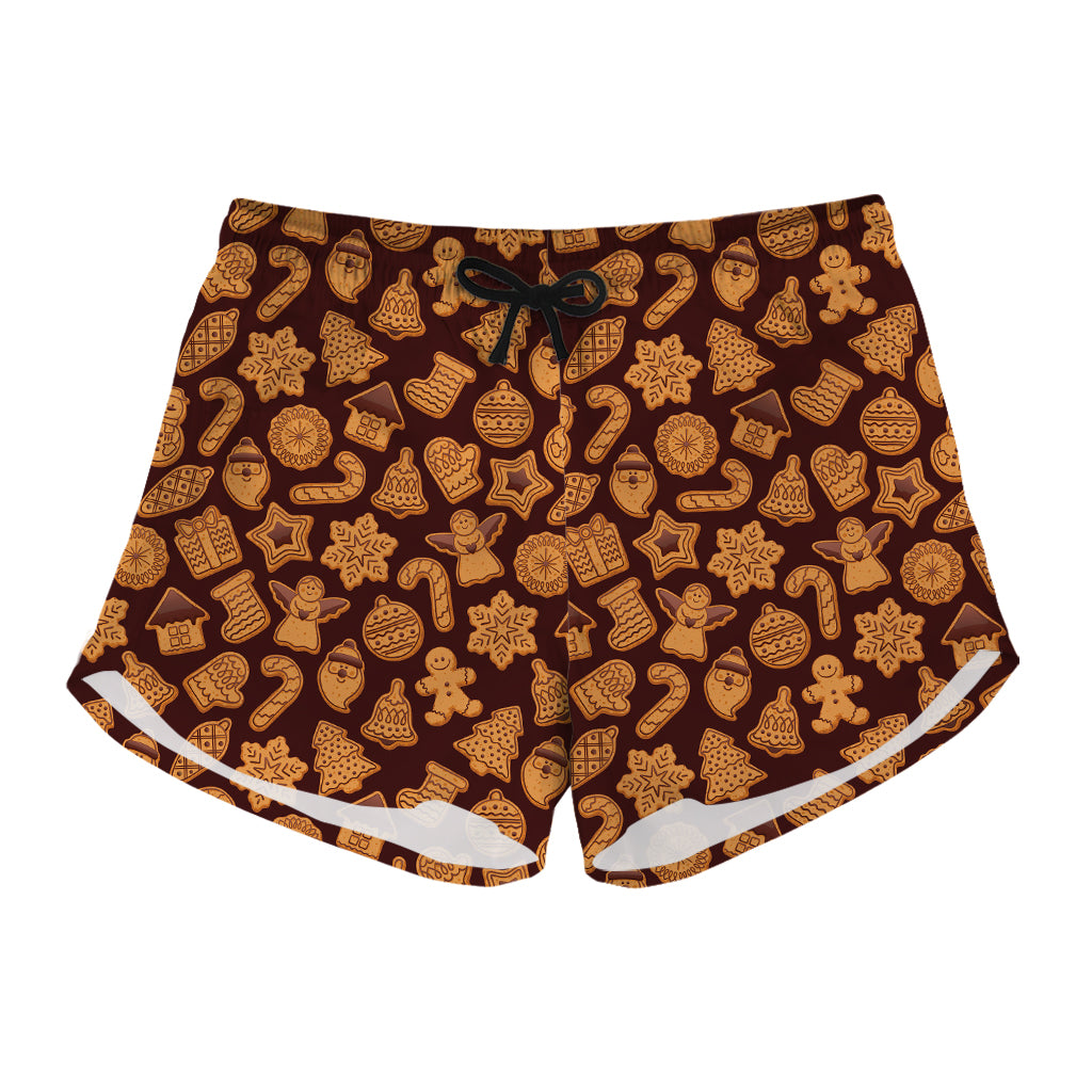 Christmas Cookies Pattern Print Women's Shorts