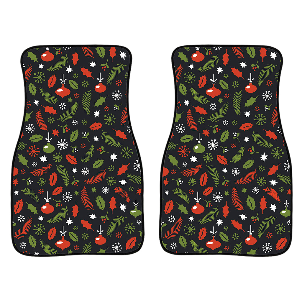 Christmas Decorations Pattern Print Front Car Floor Mats