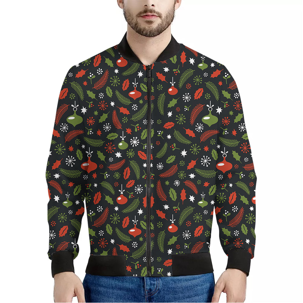 Christmas Decorations Pattern Print Men's Bomber Jacket