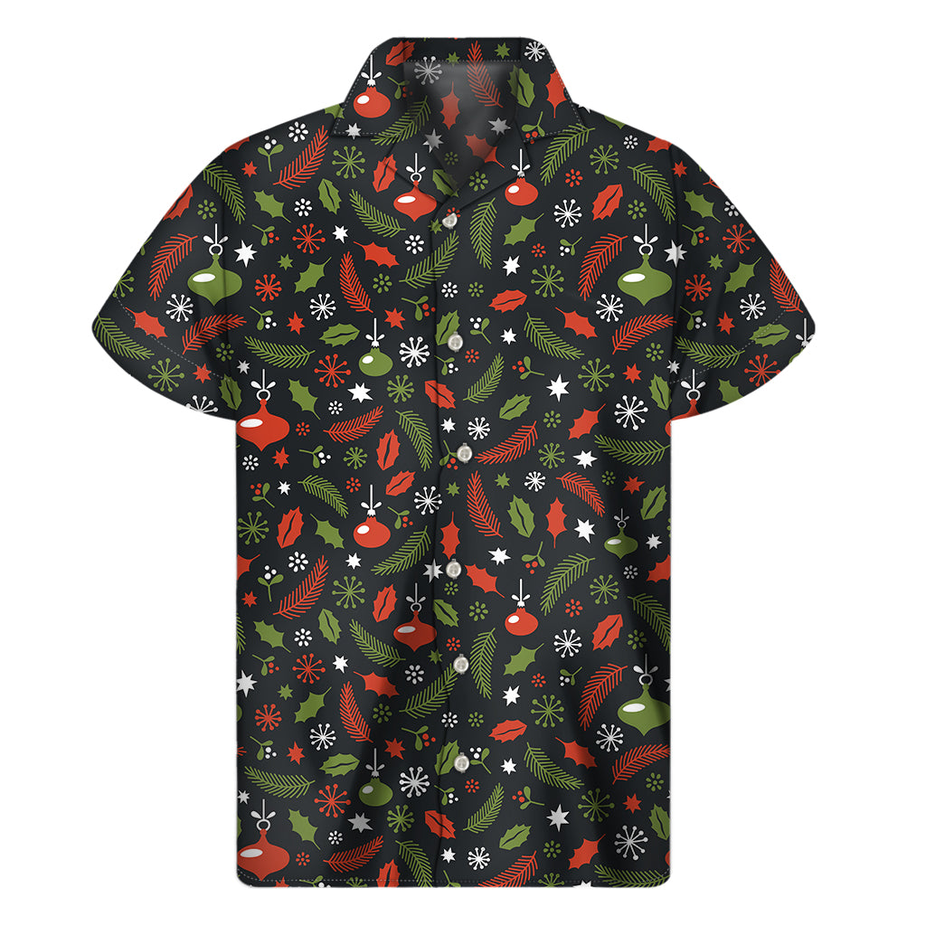 Christmas Decorations Pattern Print Men's Short Sleeve Shirt