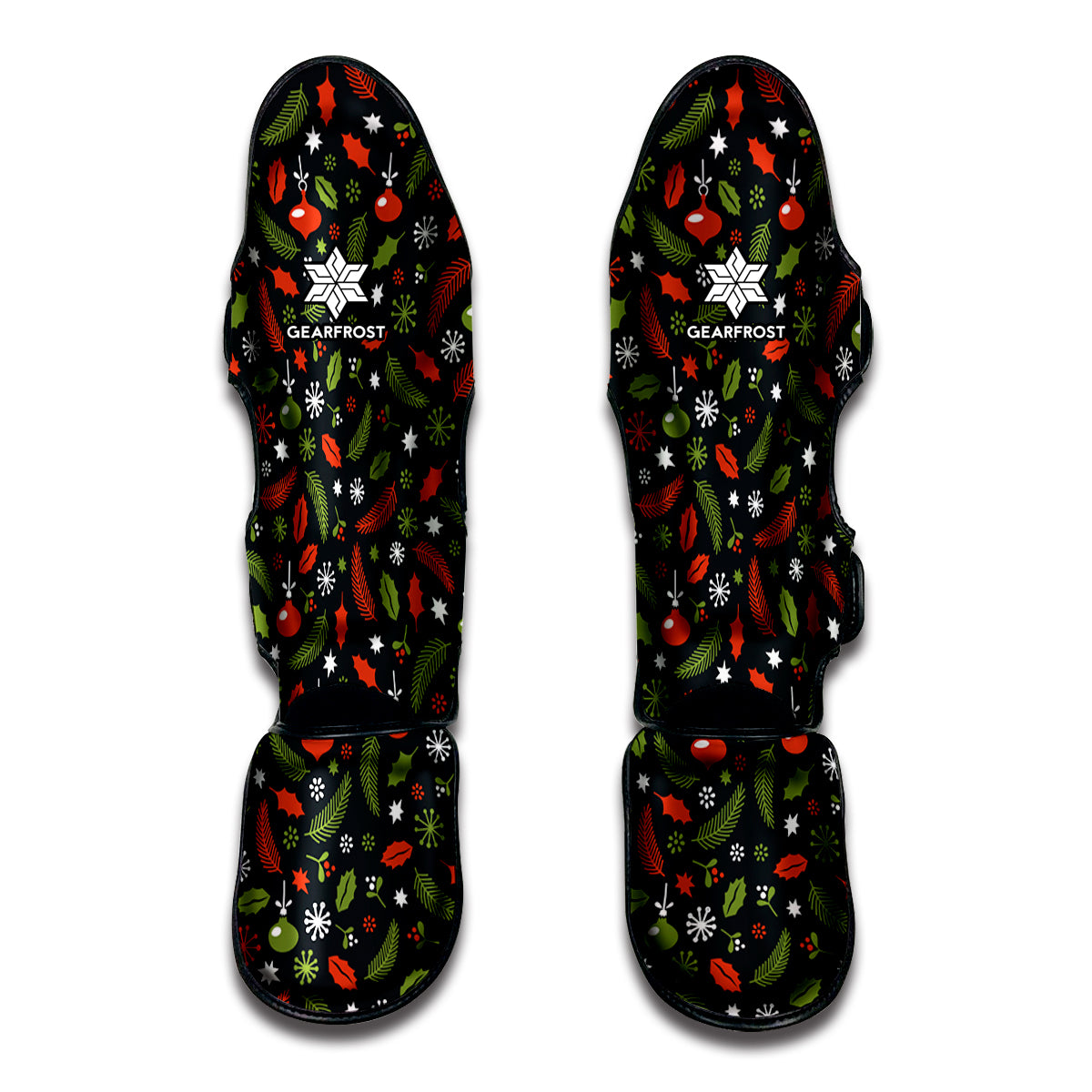 Christmas Decorations Pattern Print Muay Thai Shin Guards