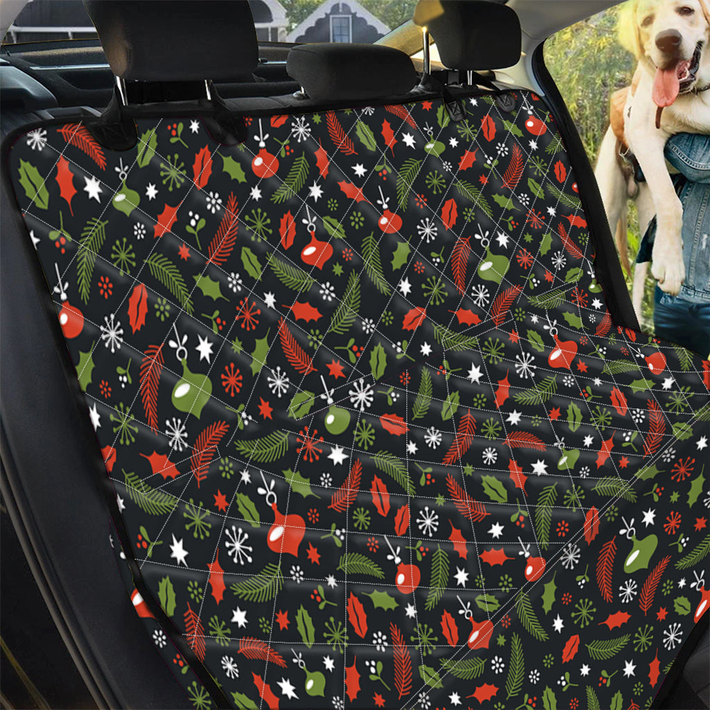 Christmas Decorations Pattern Print Pet Car Back Seat Cover