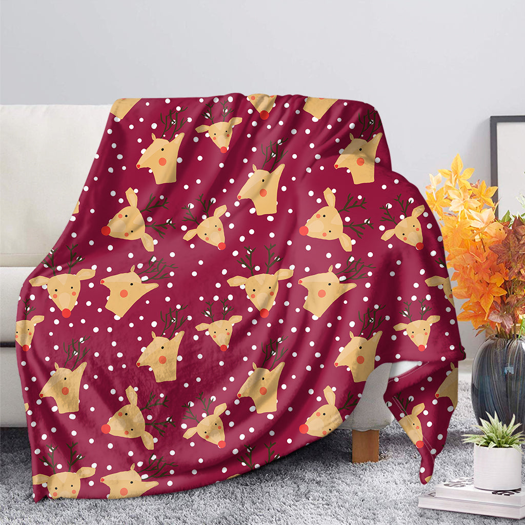 Christmas Deer Pattern Print Blanket