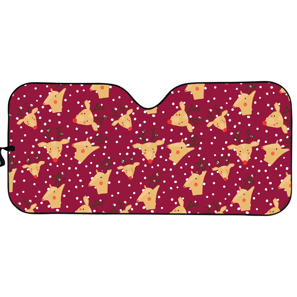 Christmas Deer Pattern Print Car Sun Shade