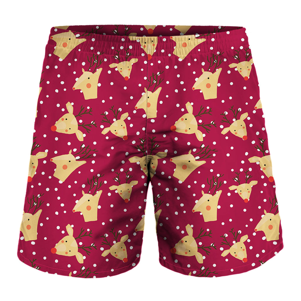 Christmas Deer Pattern Print Men's Shorts