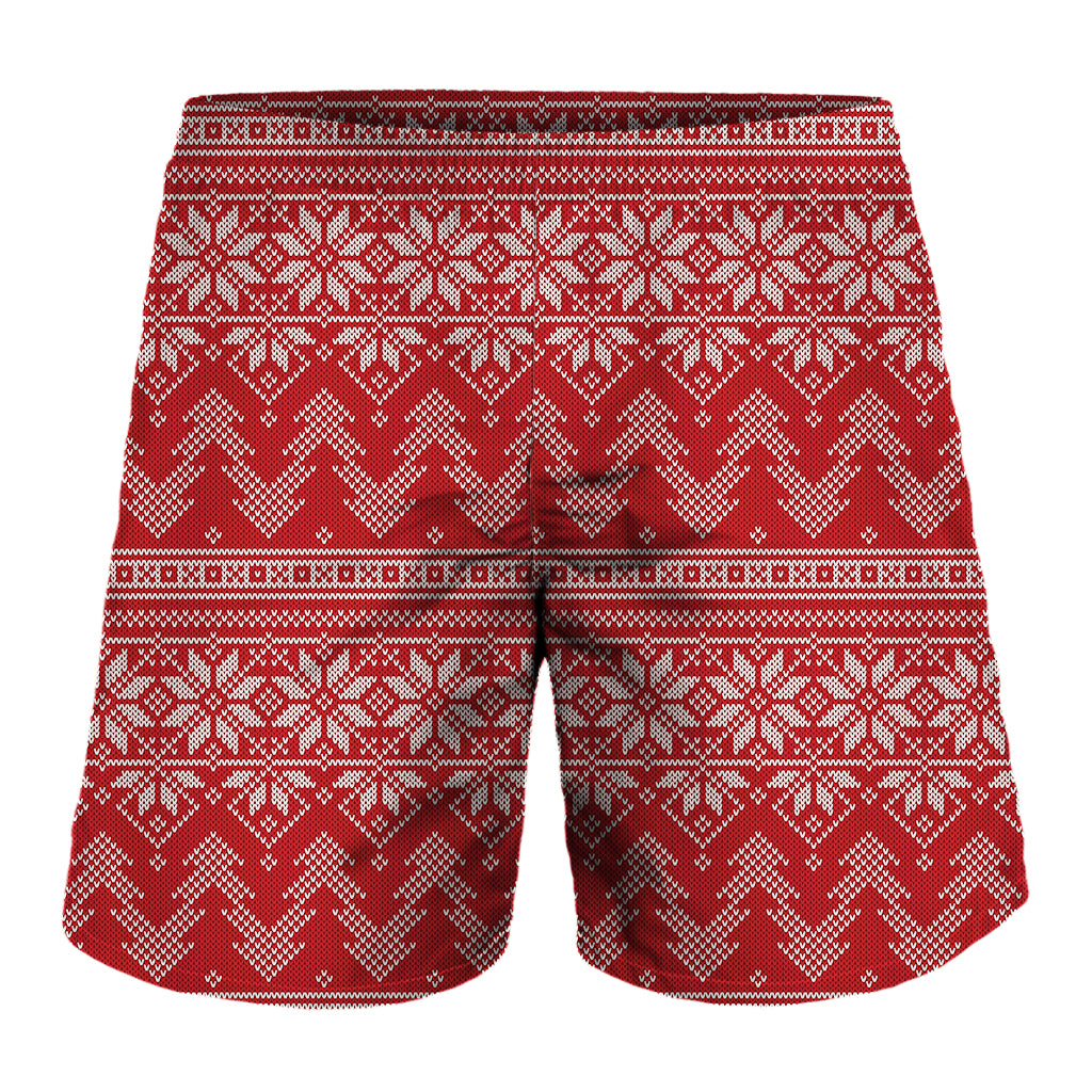 Christmas Festive Knitted Pattern Print Men's Shorts