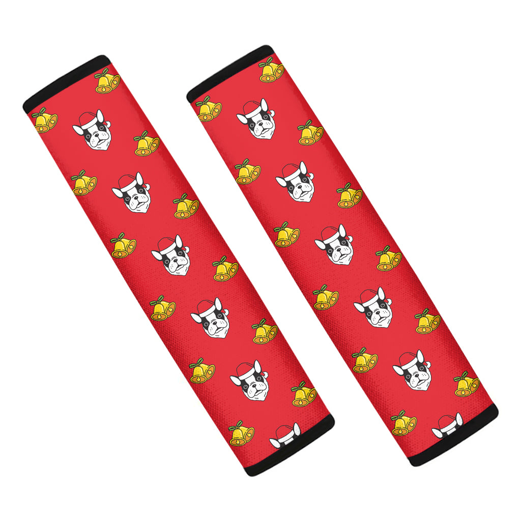 Christmas French Bulldog Santa Print Car Seat Belt Covers