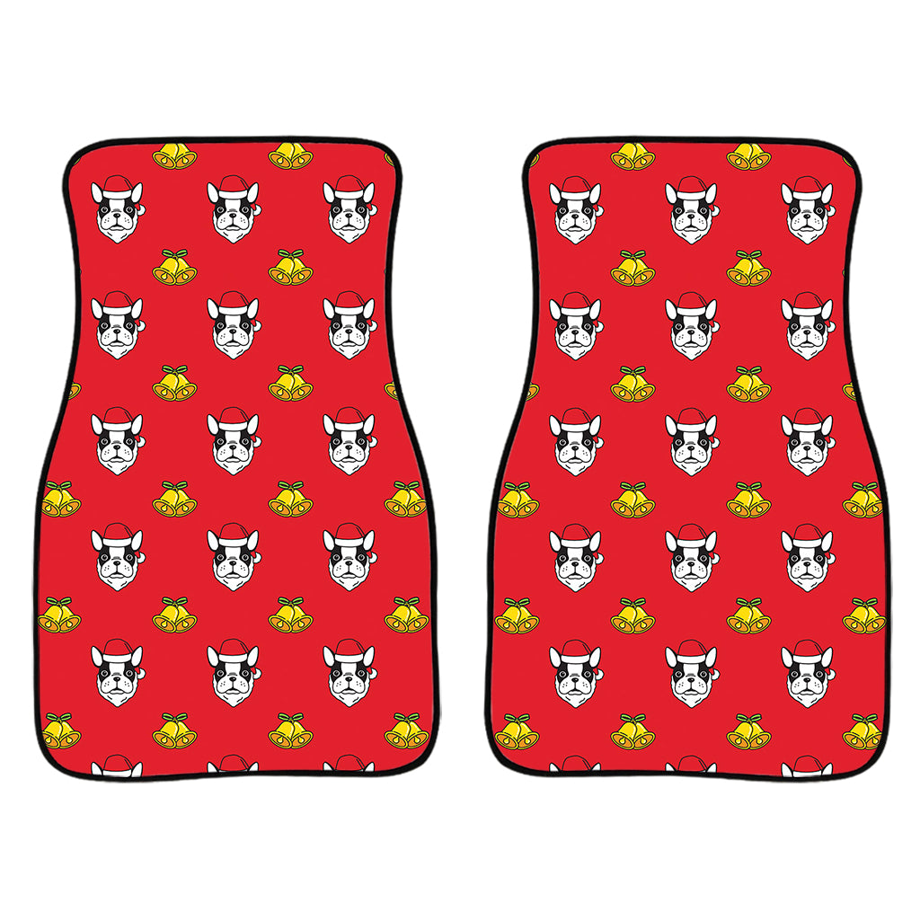 Christmas French Bulldog Santa Print Front Car Floor Mats