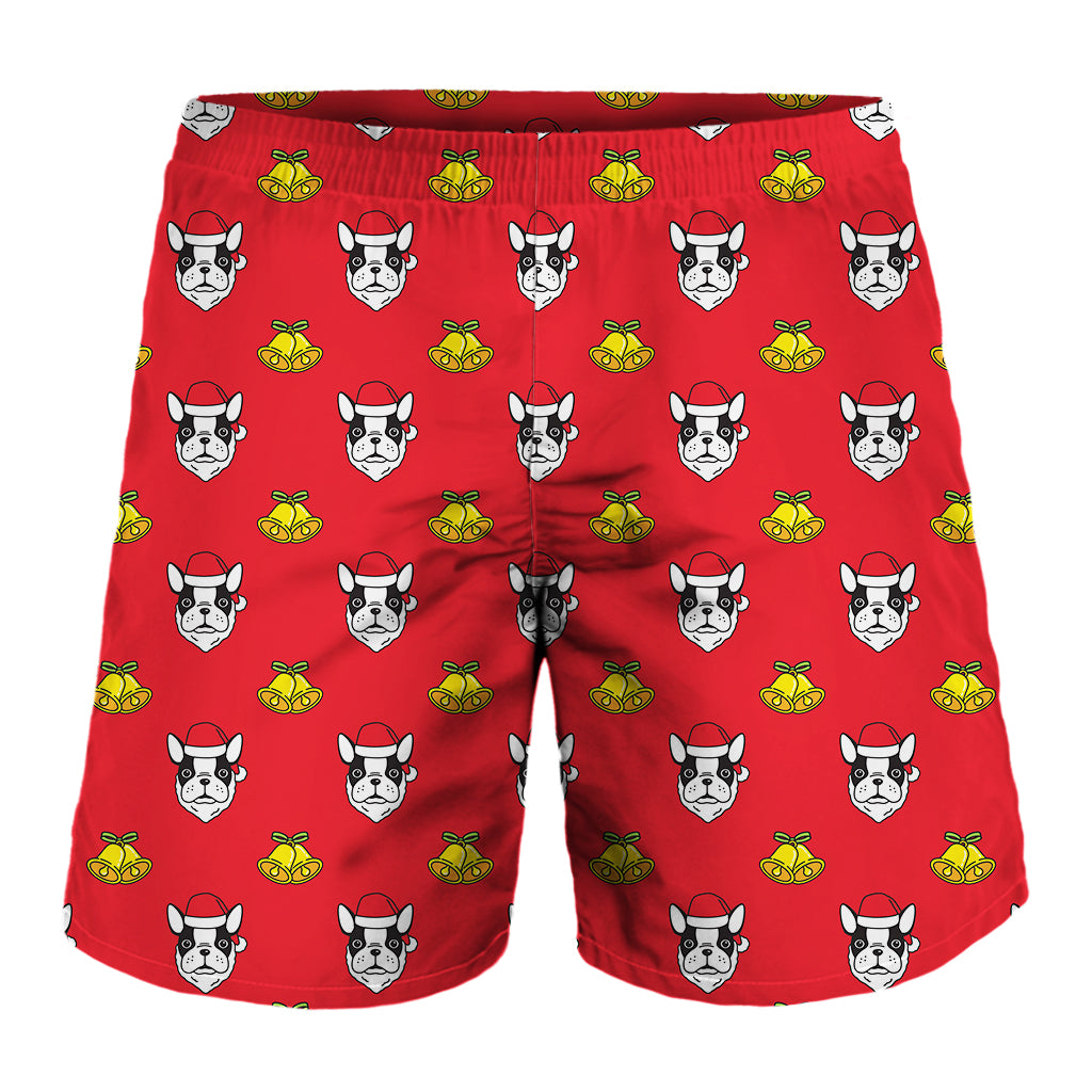 Christmas French Bulldog Santa Print Men's Shorts