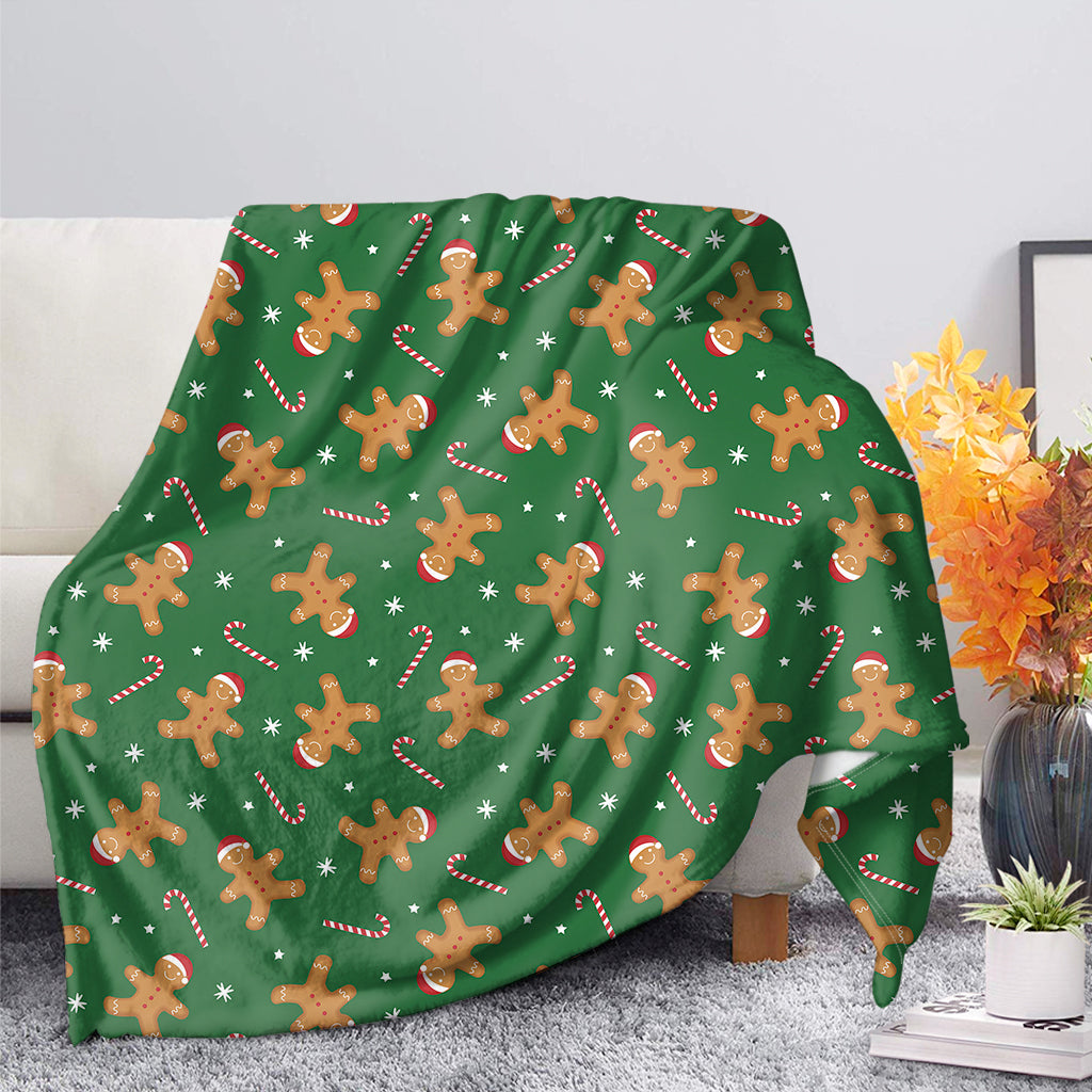 Christmas Gingerbread Pattern Print Blanket