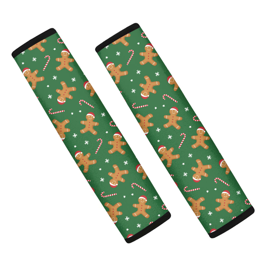 Christmas Gingerbread Pattern Print Car Seat Belt Covers