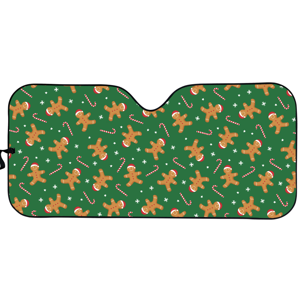 Christmas Gingerbread Pattern Print Car Sun Shade