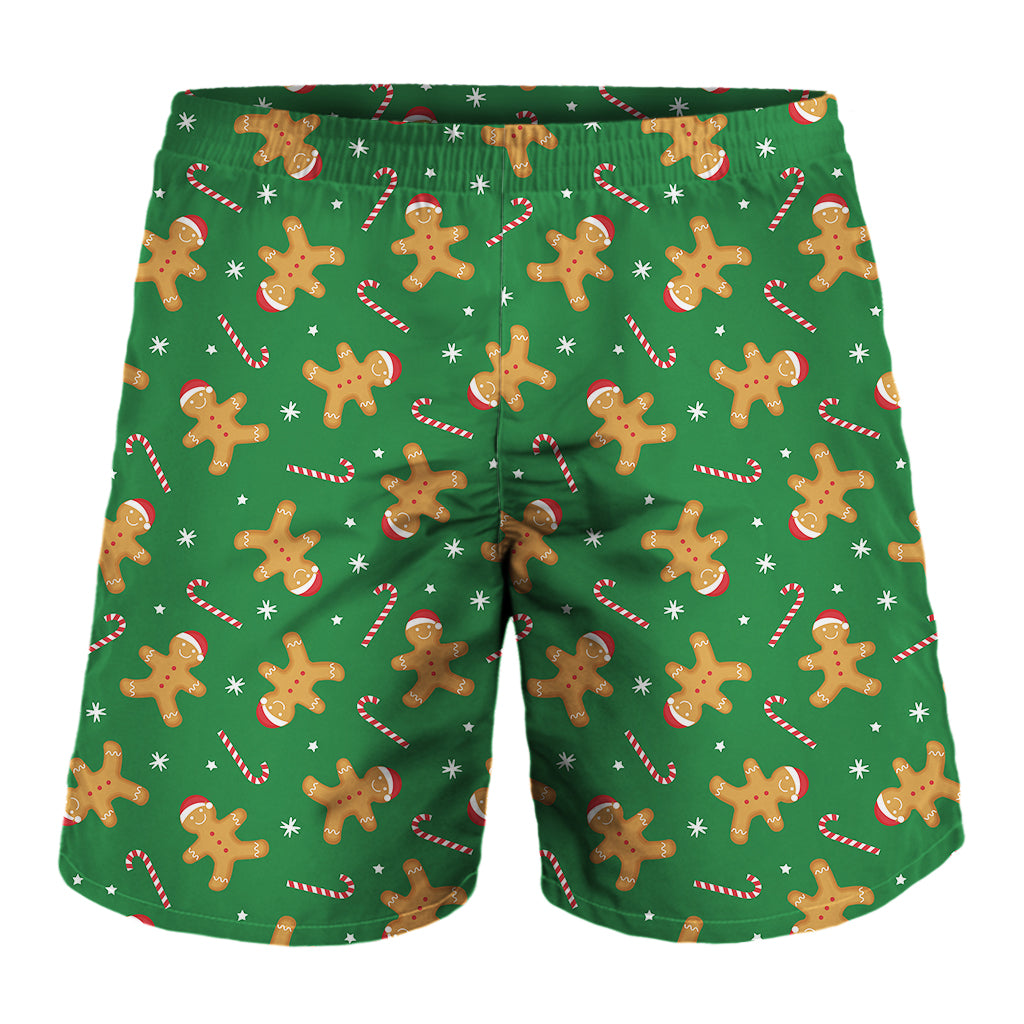 Christmas Gingerbread Pattern Print Men's Shorts