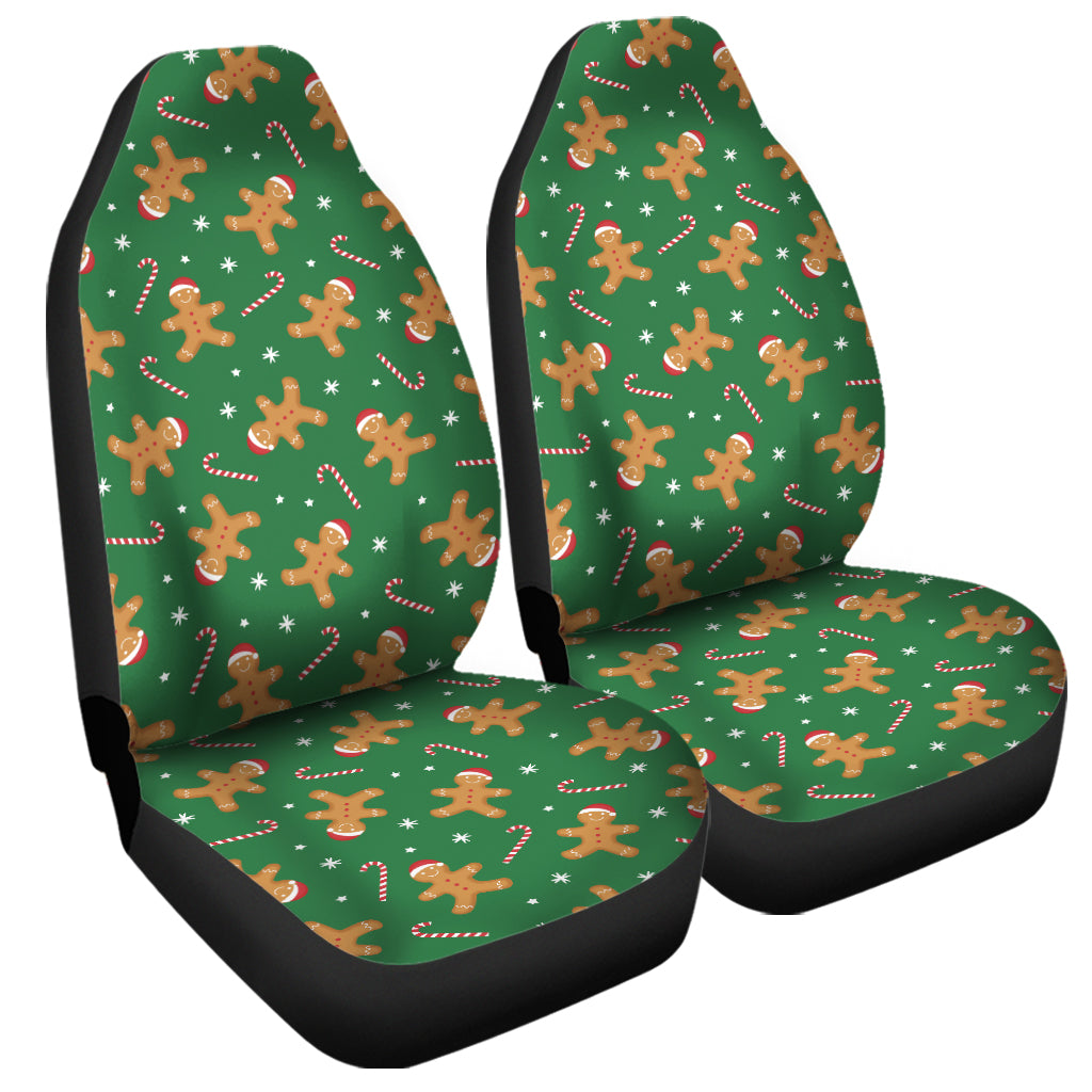 Christmas Gingerbread Pattern Print Universal Fit Car Seat Covers