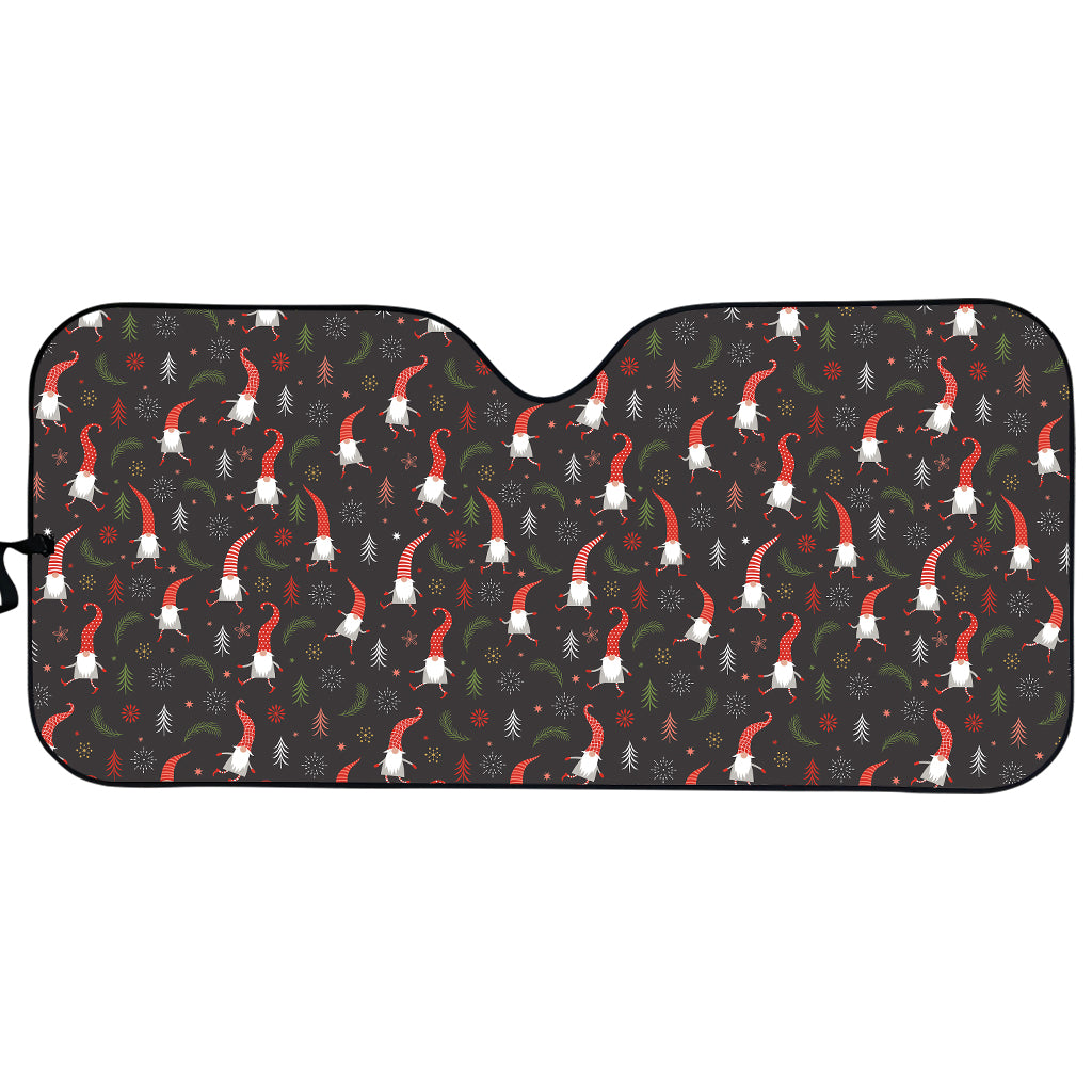 Christmas Gnomes Pattern Print Car Sun Shade