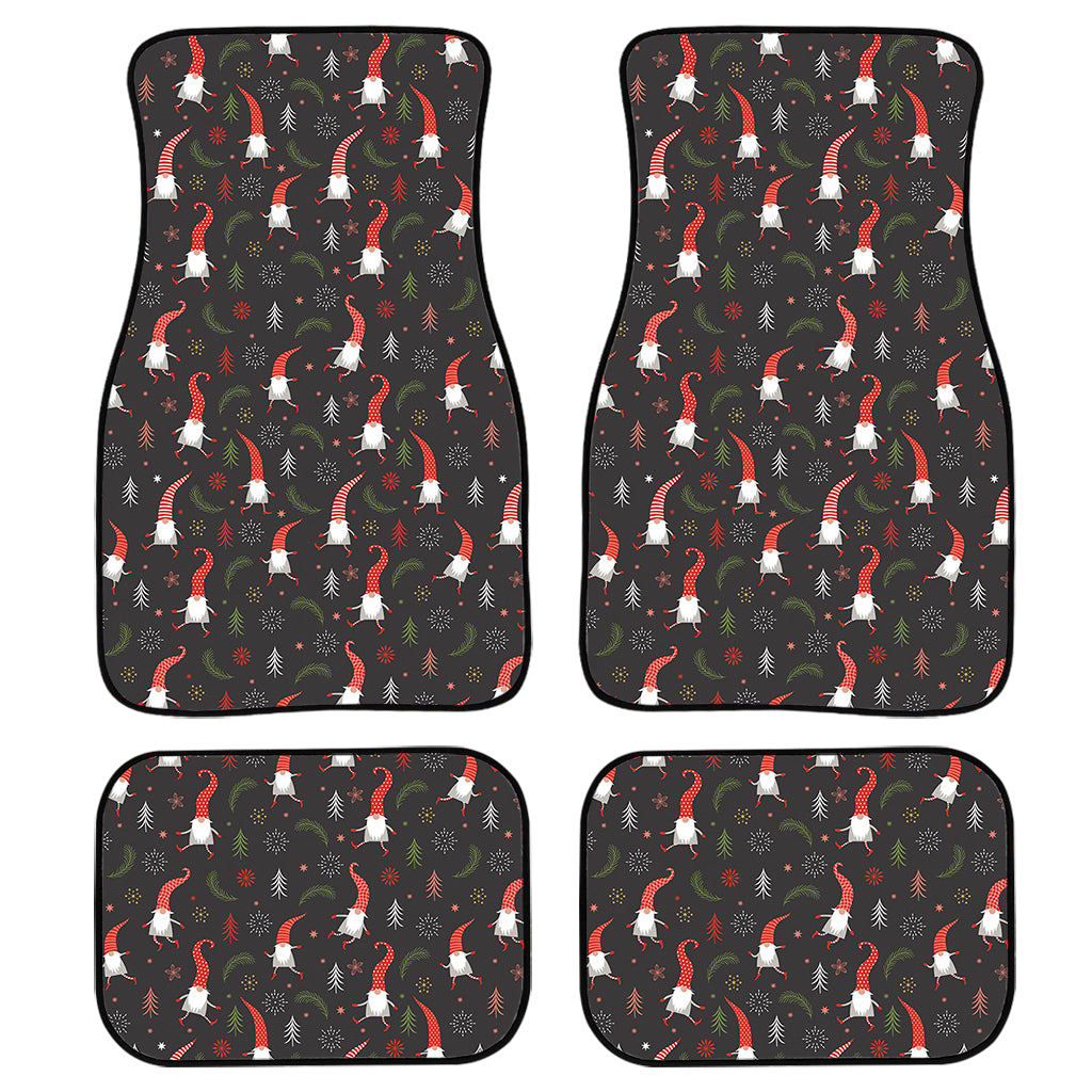 Christmas Gnomes Pattern Print Front and Back Car Floor Mats