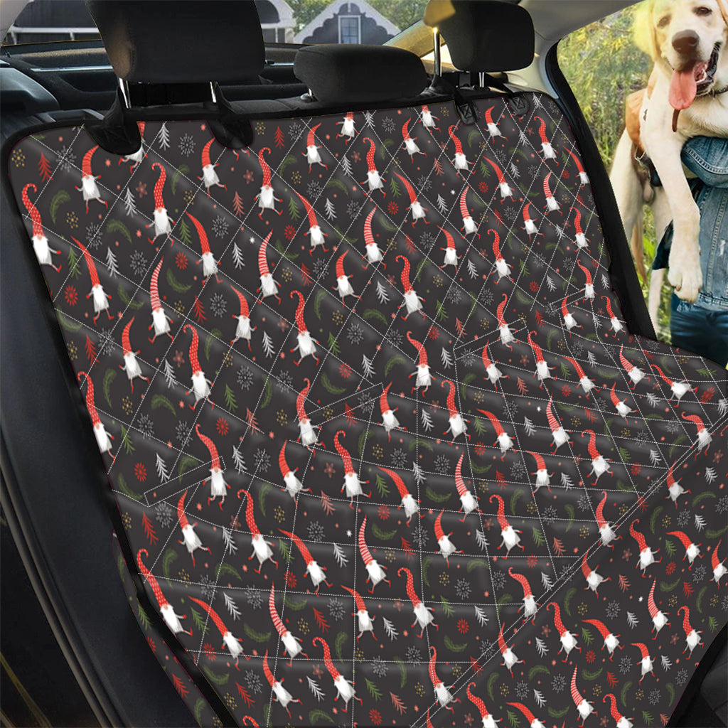 Christmas Gnomes Pattern Print Pet Car Back Seat Cover