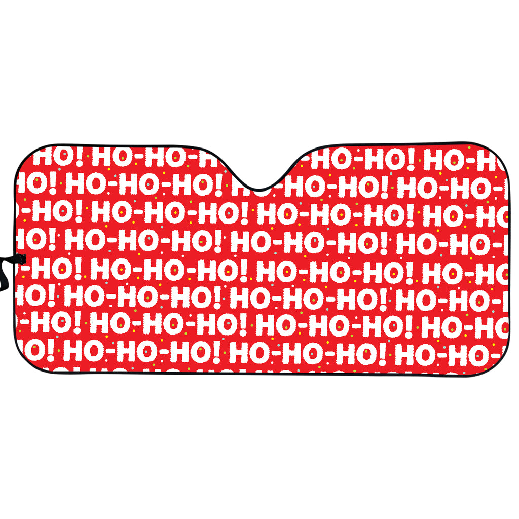 Christmas Ho Ho Ho Pattern Print Car Sun Shade