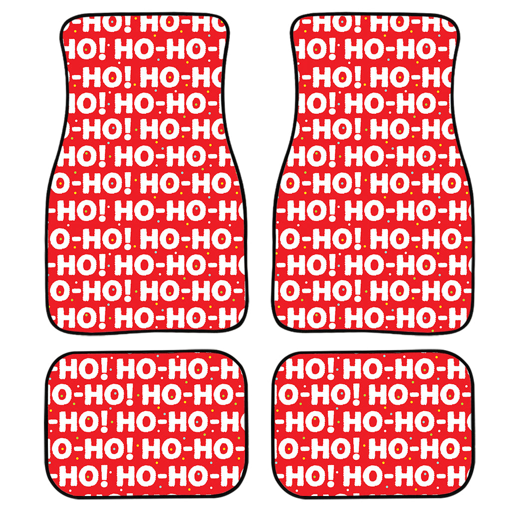 Christmas Ho Ho Ho Pattern Print Front and Back Car Floor Mats