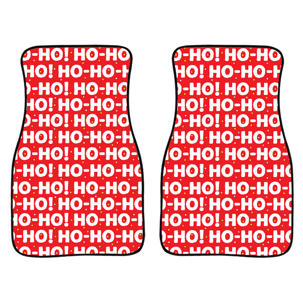 Christmas Ho Ho Ho Pattern Print Front Car Floor Mats