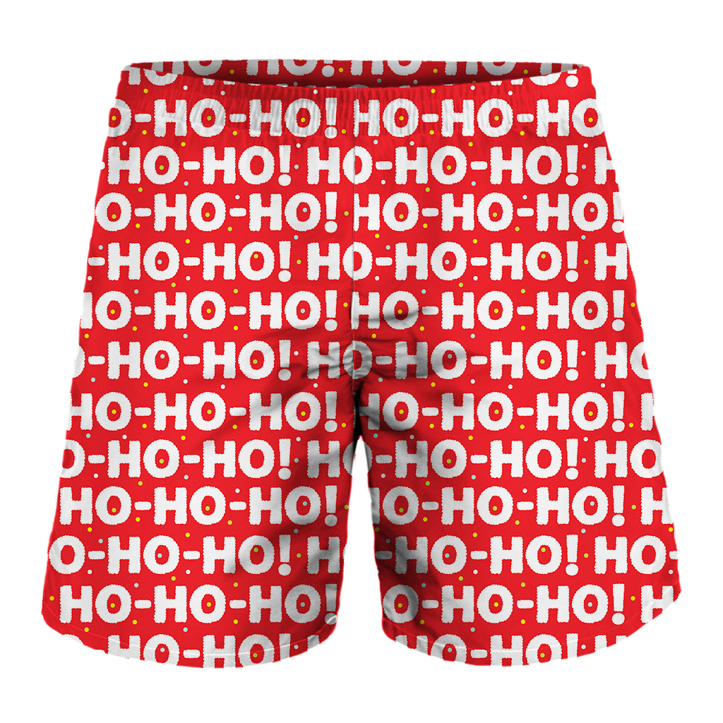 Christmas Ho Ho Ho Pattern Print Men's Shorts