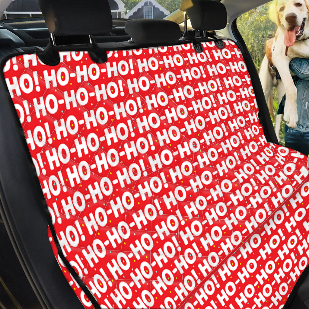 Christmas Ho Ho Ho Pattern Print Pet Car Back Seat Cover