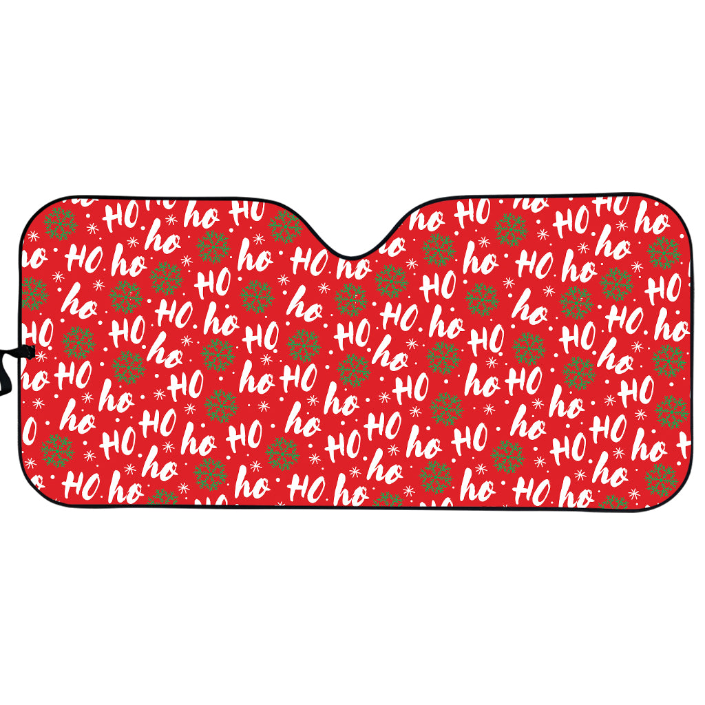 Christmas Hohoho Santa Claus Laugh Print Car Sun Shade