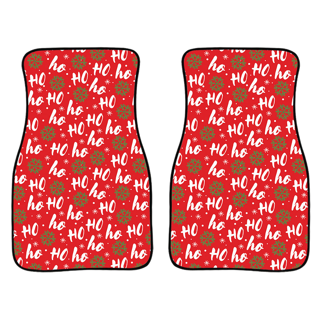 Christmas Hohoho Santa Claus Laugh Print Front Car Floor Mats