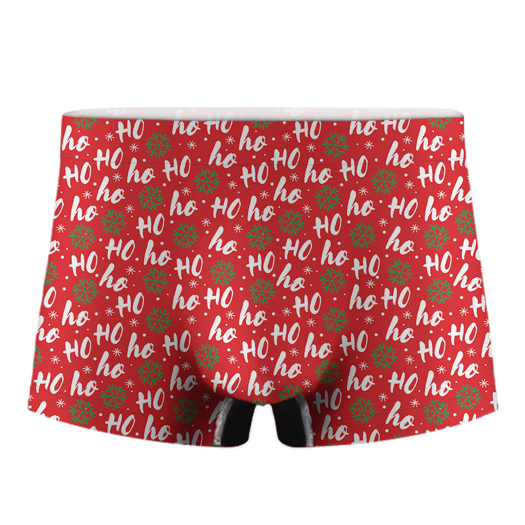 Christmas Hohoho Santa Claus Laugh Print Men's Boxer Briefs