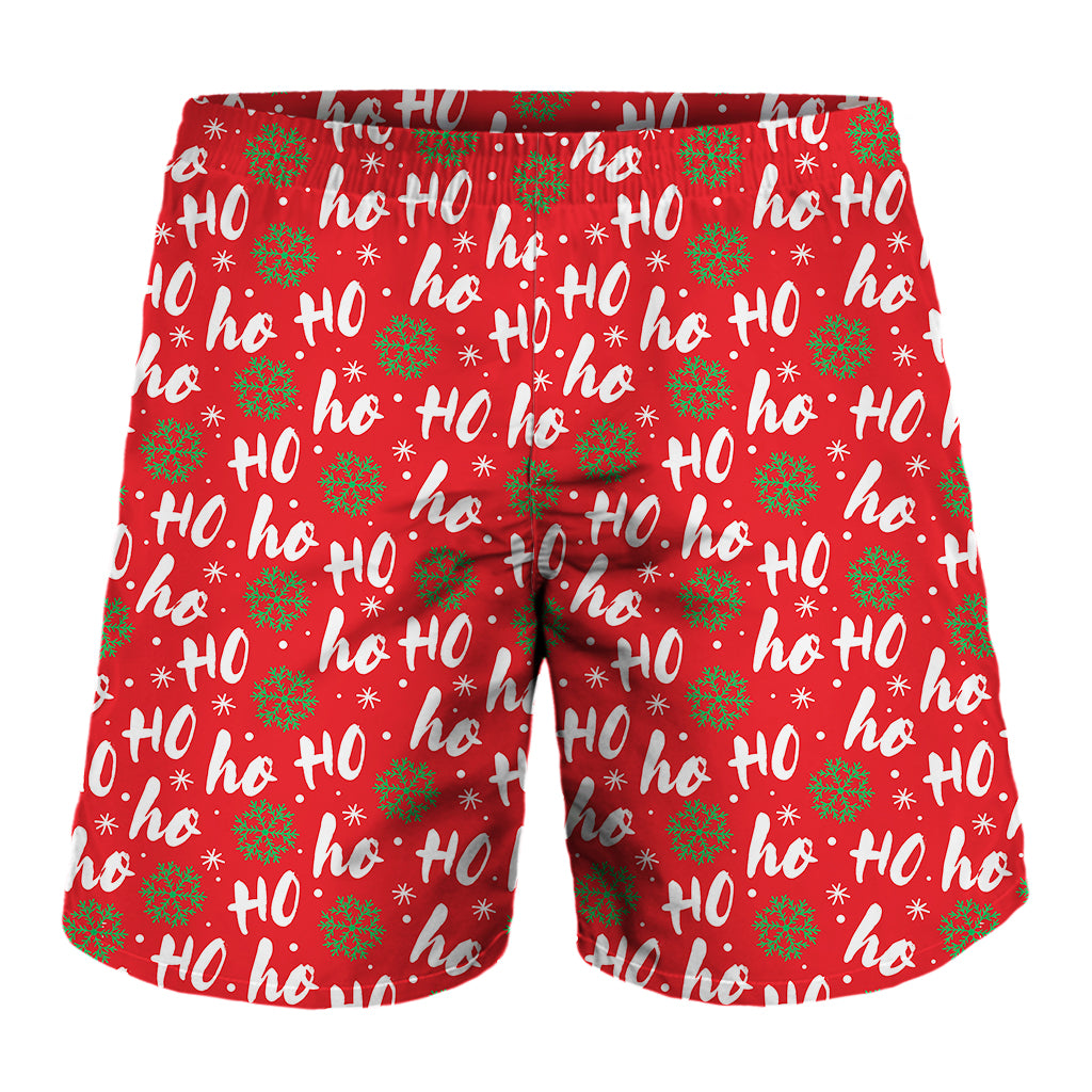 Christmas Hohoho Santa Claus Laugh Print Men's Shorts