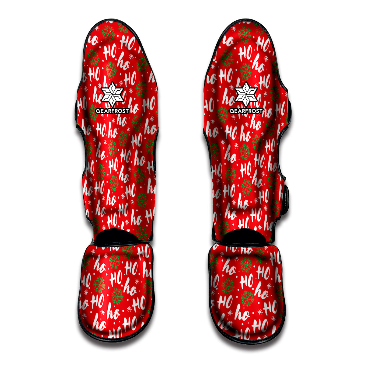 Christmas Hohoho Santa Claus Laugh Print Muay Thai Shin Guards