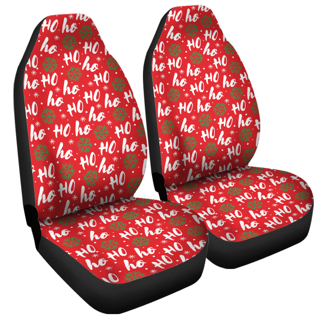 Christmas Hohoho Santa Claus Laugh Print Universal Fit Car Seat Covers