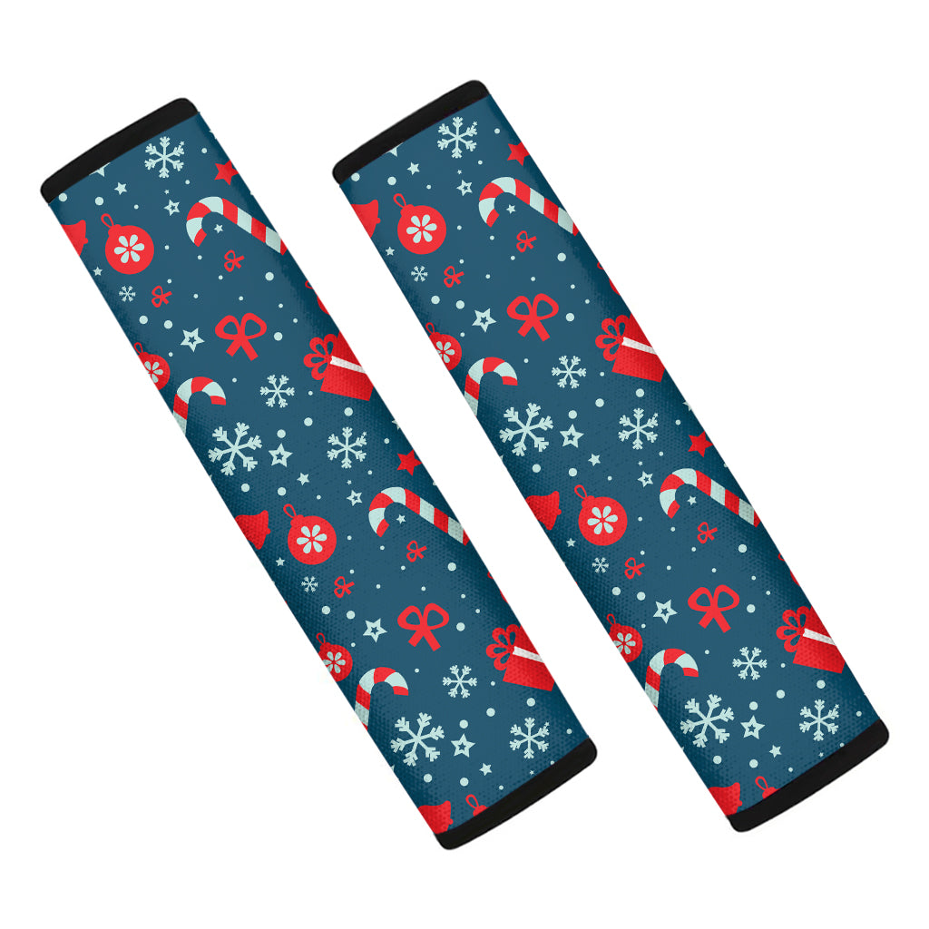 Christmas Holiday Elements Pattern Print Car Seat Belt Covers