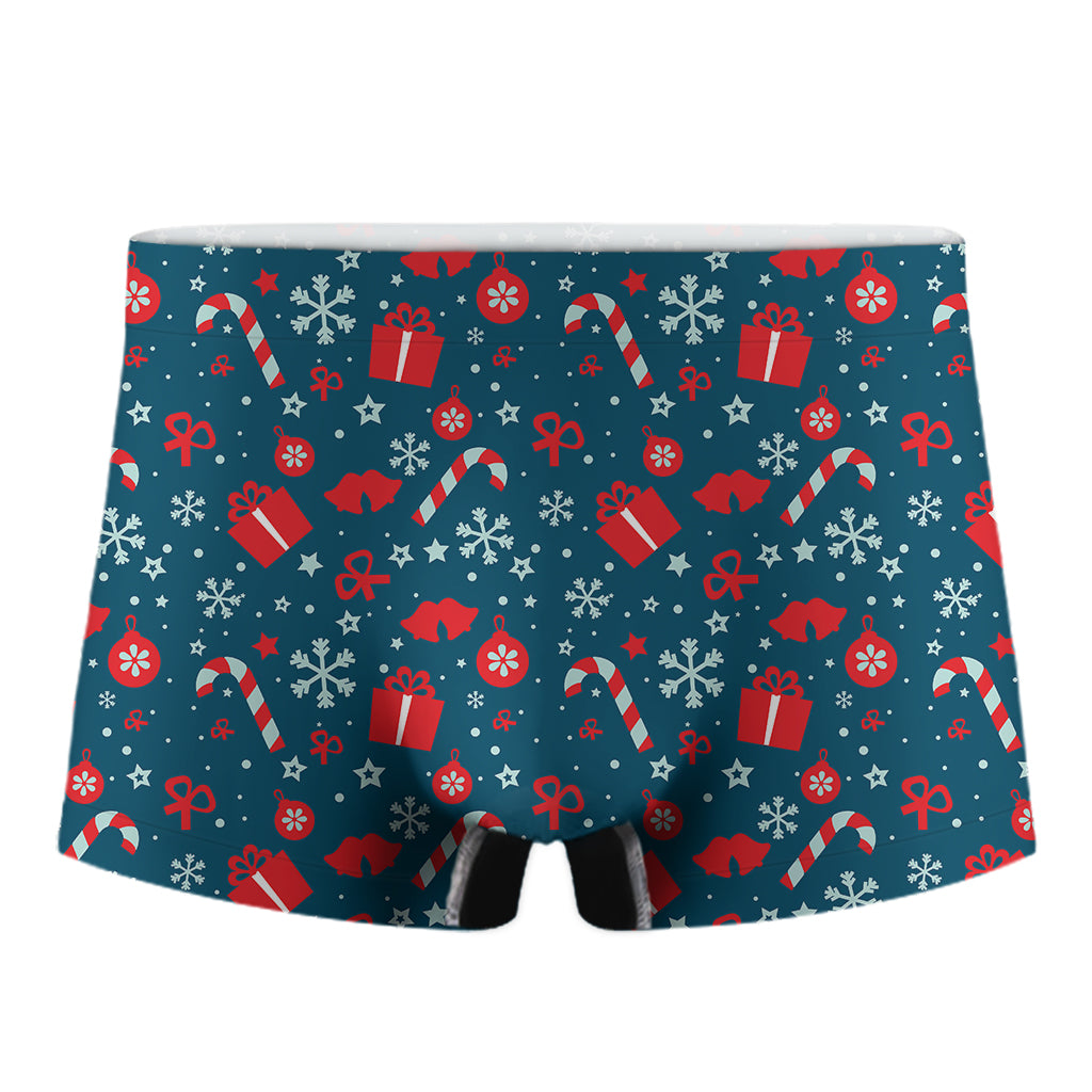 Christmas Holiday Elements Pattern Print Men's Boxer Briefs