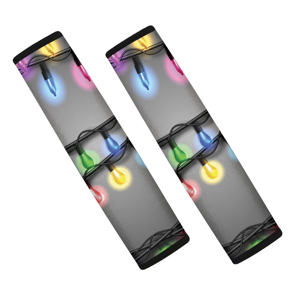 Christmas Holiday Lights Print Car Seat Belt Covers