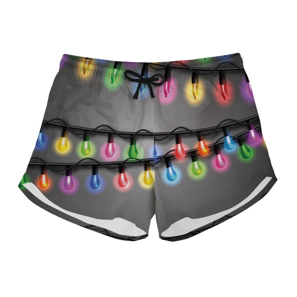 Christmas Holiday Lights Print Women's Shorts