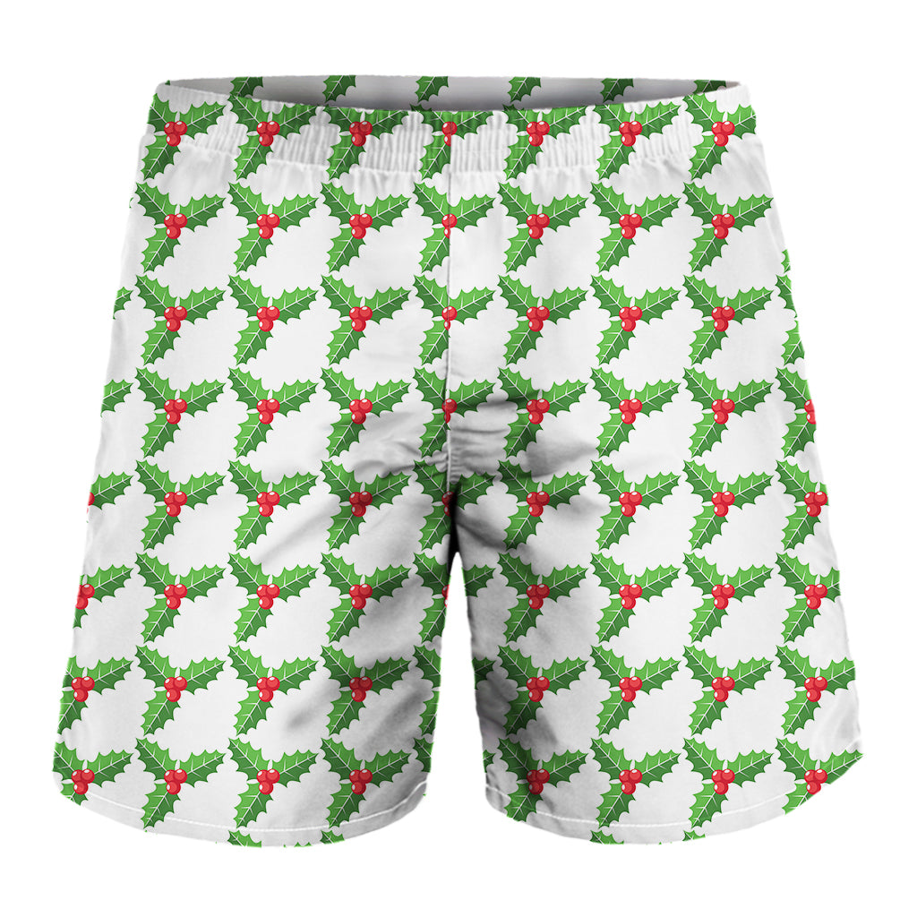 Christmas Holly Berry Pattern Print Men's Shorts