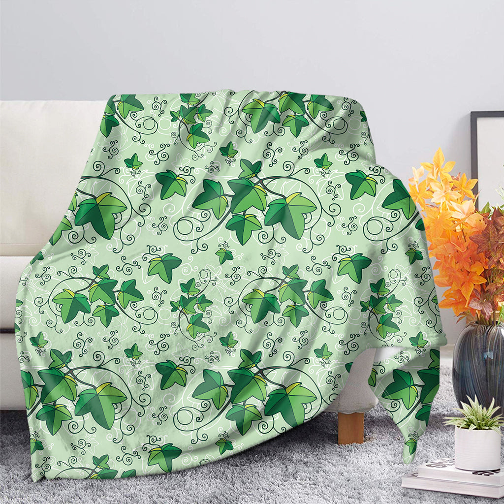 Christmas Ivy Leaf Pattern Print Blanket