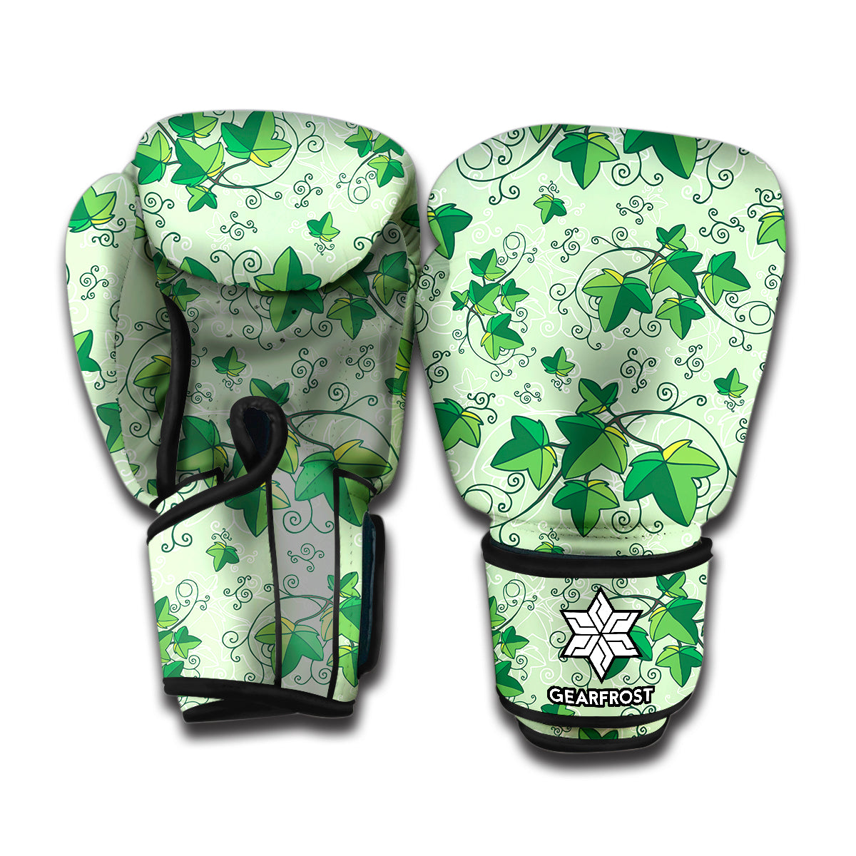 Christmas Ivy Leaf Pattern Print Boxing Gloves