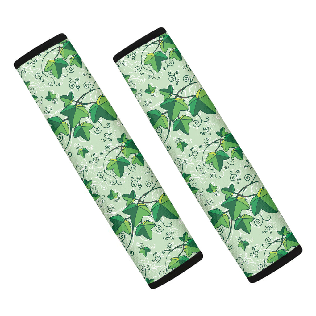 Christmas Ivy Leaf Pattern Print Car Seat Belt Covers