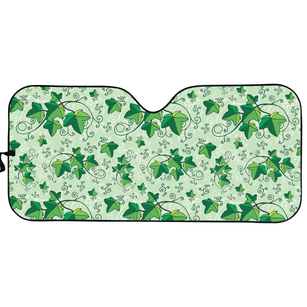 Christmas Ivy Leaf Pattern Print Car Sun Shade