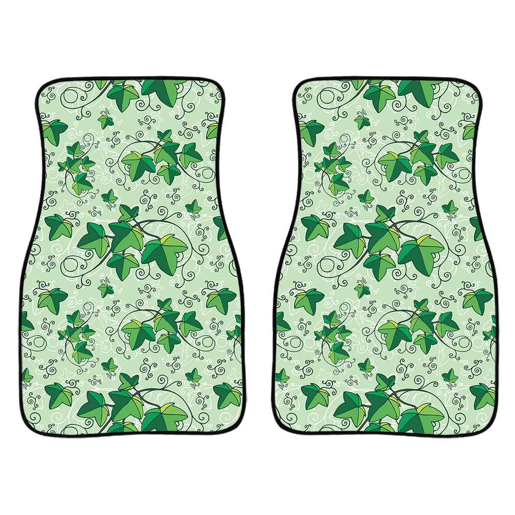 Christmas Ivy Leaf Pattern Print Front Car Floor Mats