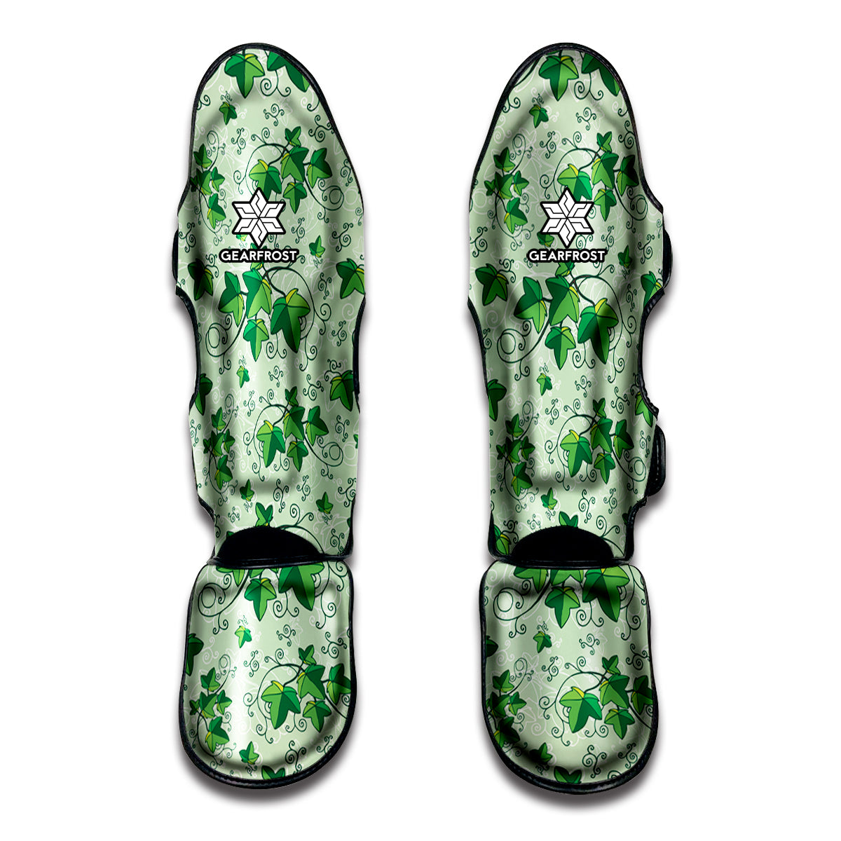 Christmas Ivy Leaf Pattern Print Muay Thai Shin Guards