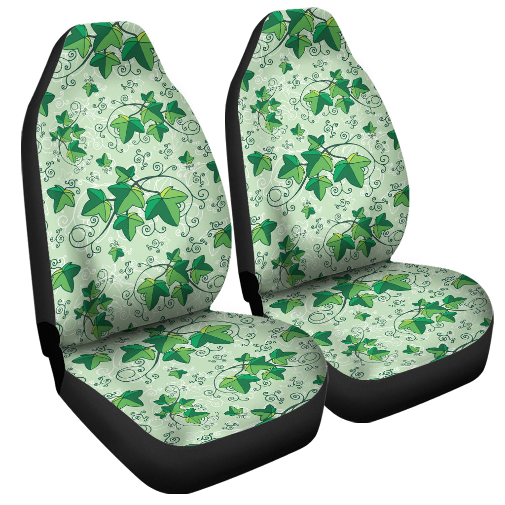 Christmas Ivy Leaf Pattern Print Universal Fit Car Seat Covers