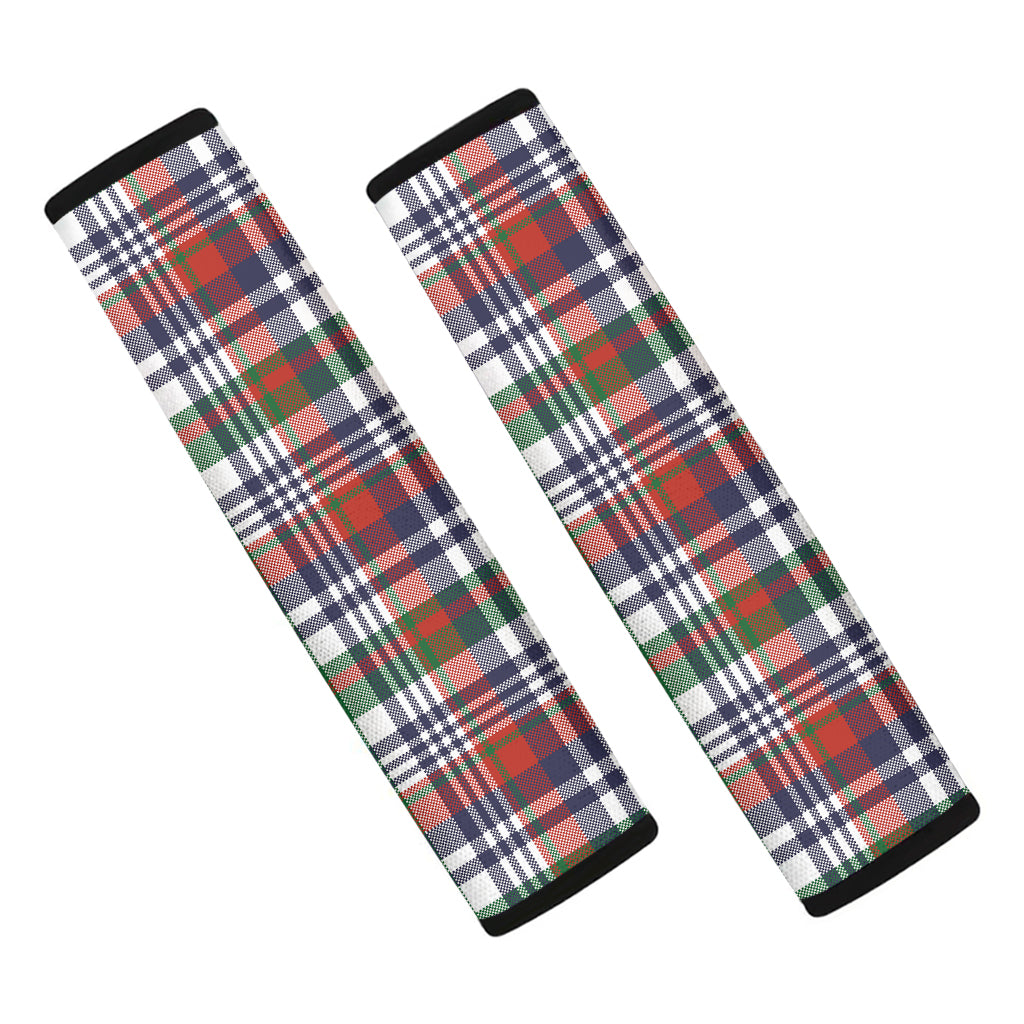 Christmas Madras Plaid Print Car Seat Belt Covers